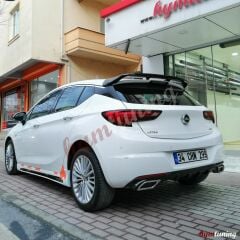 Opel Astra K Difüzör, Kare Egzoz Kromlu, Parlak Siyah, 2015+