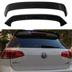 VW GOLF 7 SPOYLER GTI PIANO BLACK, PARLAK SİYAH BOYALI İTHAL ABS PLASTİK 2013 2020