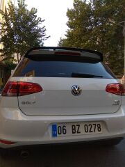 VW GOLF 7 SPOYLER GTI PIANO BLACK, PARLAK SİYAH BOYALI İTHAL ABS PLASTİK 2013 2020