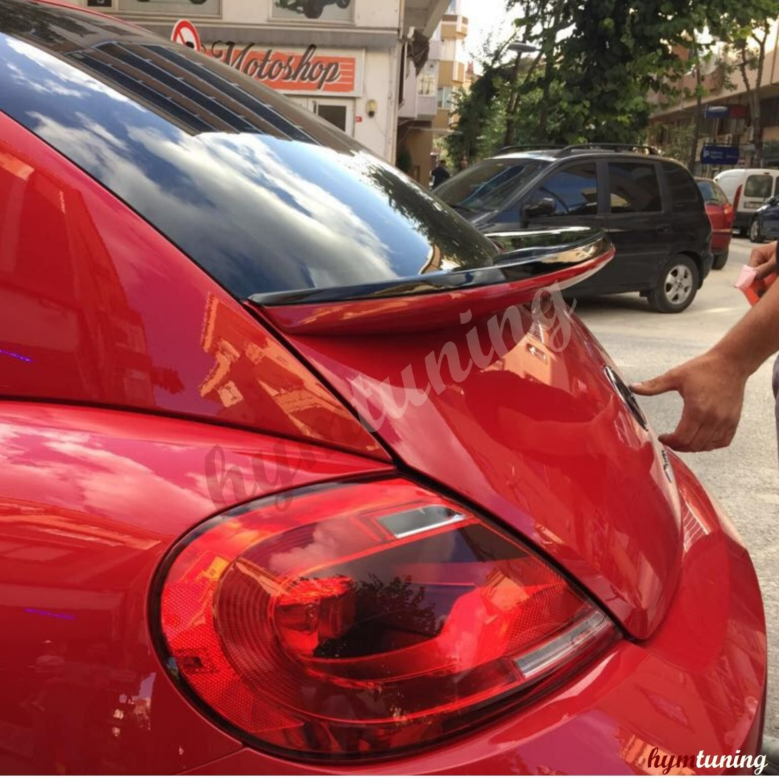 VW New Beetle Spoiler, Çift Renk Boyalı Spoiler, LY3D Kırmızı Siyah, 2012 VW Beetle Oto Aksesuarları