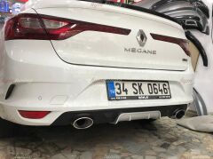 Renault Megane 4 Sedan Difüzör MAt Siyah + ORtası Gri, Sağ Egzoz Çıkışlı