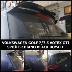 VW Golf Gen2 GTI Votex Spoiler 7/7.5 Uyumlu , ABS Plastik, Piano Black, 2012 2021 UYUMLU