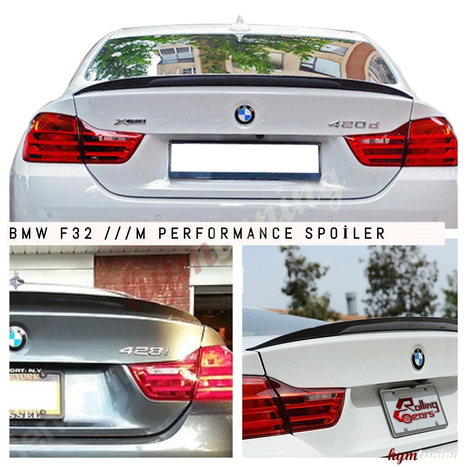 BMW F32 Performans Spoiler, Piano Black Boyalı 1. Sınıf ABS A+ Kalite
