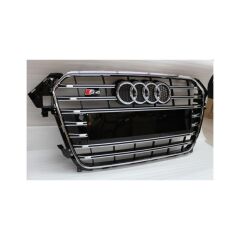 AUDİ A4 S4 PANJUR PARLAK SİYAH + KROM A4 B8.5 2012 2015 ÖN IZGARA MODİFİYE AKSESUAR TUNİNG