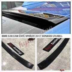 BMW 5 Serisi G30 Cam Üstü Spoiler, Parlak Siyah Boyalı