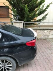 BMW 5 Serisi G30 CS Style Spoiler, Yeni 520 Spoyler Fiberglass Piano Black Parlak Siyah