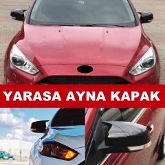 Ford Focus 3, 3.5 Yarasa Ayna Kapağı - Parlak Siyah ABS PLASTİK Piano Black ABS Plastik