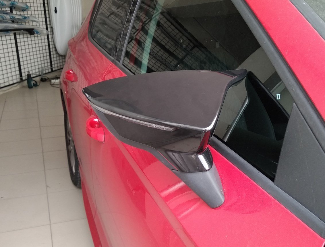 Seat İbiza MK5 Yarasa Ayna Kapak, Batman Ayna Kapağı ABS Plastik Parlak Siyah 2018 2019 2020 2021