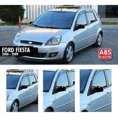 Ford Fiesta MK5.5 2006 2009 Yarasa Batman Ayna Kapak, ABS Plastik Parlak Siyah Piano Black