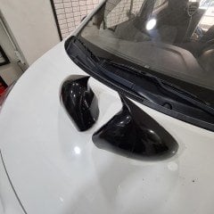 Peugeot 207 2006-2012 Yarasa Batman Ayna Kapak, ABS Plastik Piano Black