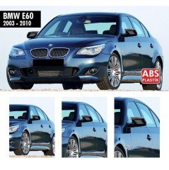 BMW 5 Serisi E60 Yarasa Ayna Kapak, Parlak Siyah, Yerli ABS Plastik, E60 Batman Ayna Kapağı