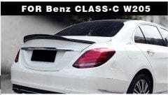 Mercedes C Serisi W205 Psm Spoyler, 2015+ Piano Black Parlak Siyah, Arka Bagaj Üstü Geniş Çıta