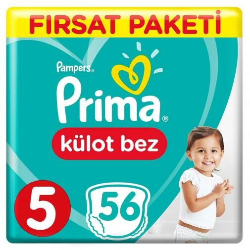 Prima Pants Külot Bebek Bezi 5 Beden Junior 12-17 Kg 56lı Fırsat Paketi