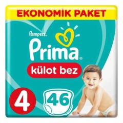 Prima Pants Külot Bebek Bezi 4 Beden Maxi 9-15 Kg 46lı Jumbo Paket