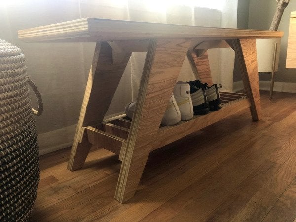 Plywood Ayakkabılık Sehpalı