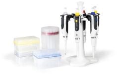 Brand Transferpette® S Ayarlanabilir Otomatik Pipet Seti 0,5-10 ul , 10-100 ul, 100-1000 ul Pipetler ve Askıları ile Birlikte