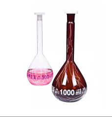 ISOLAB | Balon Joje - Yüzey Kaplı - Standart - Amber - A Kalite | 50 ml - NS 14/23 / 1 Adet