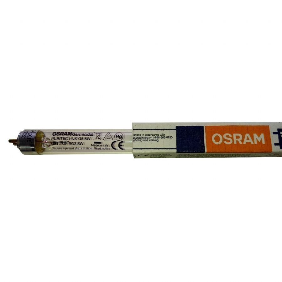 Osram 8W UV Ampul Tuv Uvc Ultraviyole Uv Işık Sterilizasyon Steril Sterilizatör Ampulü UVC Lamba (28.8cm)