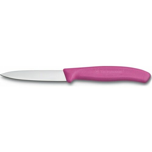 Victorinox 10Cm Soyma Bıçağı (Düz Ağızlı) - Pembe