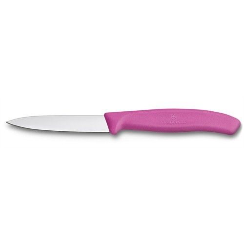 Victorinox 8Cm Soyma Bıçağı (Düz Ağızlı) - Pembe