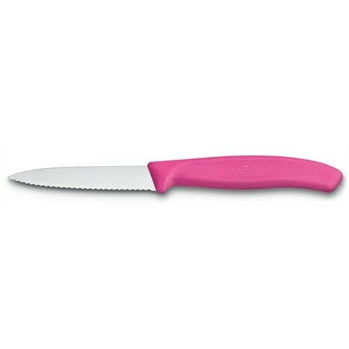 Victorinox 8Cm Soyma Bıçağı (Testere Ağızlı) - Pembe