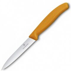 Victorinox 6.7736.L9 10 cm Tırtıklı Soyma Bıçağı (Turuncu)