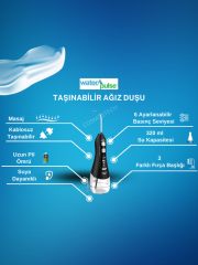 Waterpulse Kablosuz Pro V580 Water Flosser 320ml Taşınabilir Diş/Protez Bakım Ve Ağız Duşu Siyah