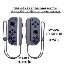 Cosmostech NS Switch Uyumlu 2'li J-C Joycon PAD Controller Gamepad Oyun Kolu Gri Desenli