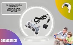 Cosmostech PS2 Controller Oyun Kolu , Titreşimli Gamepad Joystick