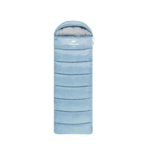 NATUREHIKE U150 Zarf Tarzı Kapüşonlu Uyku Tulumu -6 Mavi Sağ