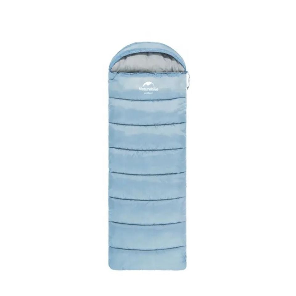 NATUREHIKE U150 Zarf Tarzı Kapüşonlu Uyku Tulumu -6 Mavi Sol