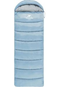 NATUREHIKE U250 Zarf Tarzı Kapüşonlu Uyku Tulumu -10 Mavi Sol