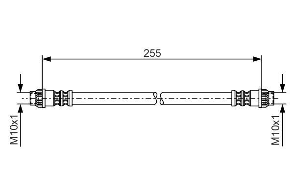FREN HORTUMU; ARKA. 255.00 MM 1987476712