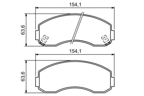 ÖN BALATA KIA K 2500 2.5D 03 K2700 D 97 0986TB3045