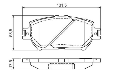 DİSK BALATA - ÖN CAMRY 2.4İ 16V 08.2001 - 01.2006; CAMRY 3.0İ 24V 0