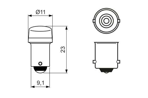 AMPUL - LED RETROFİT - 12 V - - T4W - 1 W - BA9S