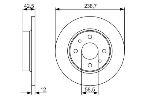 FREN DİSKİ ÖN LADA SAMARA 86 99 VEGA 95 05 238.7x52.8x12