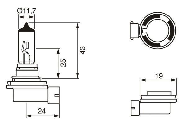 AMPUL PLUS 150 GİGALİGHT H11 12 V 55 W PGJ19-2