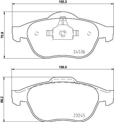 ÖN FREN BALATASI RENAULT SCENIC II 03 GRAND SCENIC II 03 1.5dCi 1.6 1.9dCi 2.0 2.0dCi