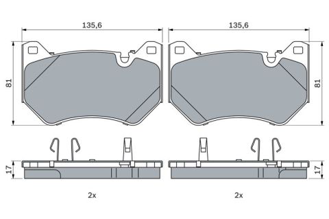 ÖN BALATA VOLVO XC60 D3 2015-17 D4 15-17 T5 2015-2017 T6 2013 156