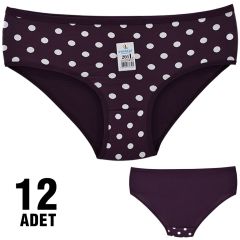 Dondeza 201-102 Desenli Bayan Ara Beden Külot 12'li