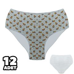 Dondeza 601-37 Desenli Bayan Battal Bato 12'li