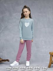 Elsima 3185 Kız Çocuk Uzun Kollu Pijama Takımı 6'lı (2-3-4-5-6-7 Yaş)