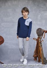 Elsima 3172 Erkek Çocuk Uzun Kollu Pijama Takımı 6'lı (8-16YAŞ)