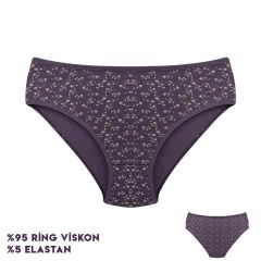 Dondeza 264-11 (L) Desenli Viscon Bayan Bikini 12'li