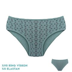 Dondeza 264-2 (L) Desenli Viscon Bayan Bikini 12'li