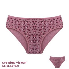 Dondeza 264-4 (L) Desenli Viscon Bayan Bikini 12'li