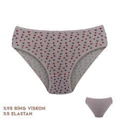 Dondeza 264-6 (L) Desenli Viscon Bayan Bikini 12'li