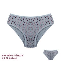 Dondeza 264-7 (L) Desenli Viscon Bayan Bikini 12'li