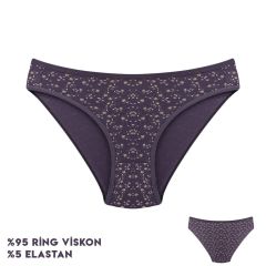 Dondeza 164-6 (M) Desenli Viscon Bayan Bikini 12'li
